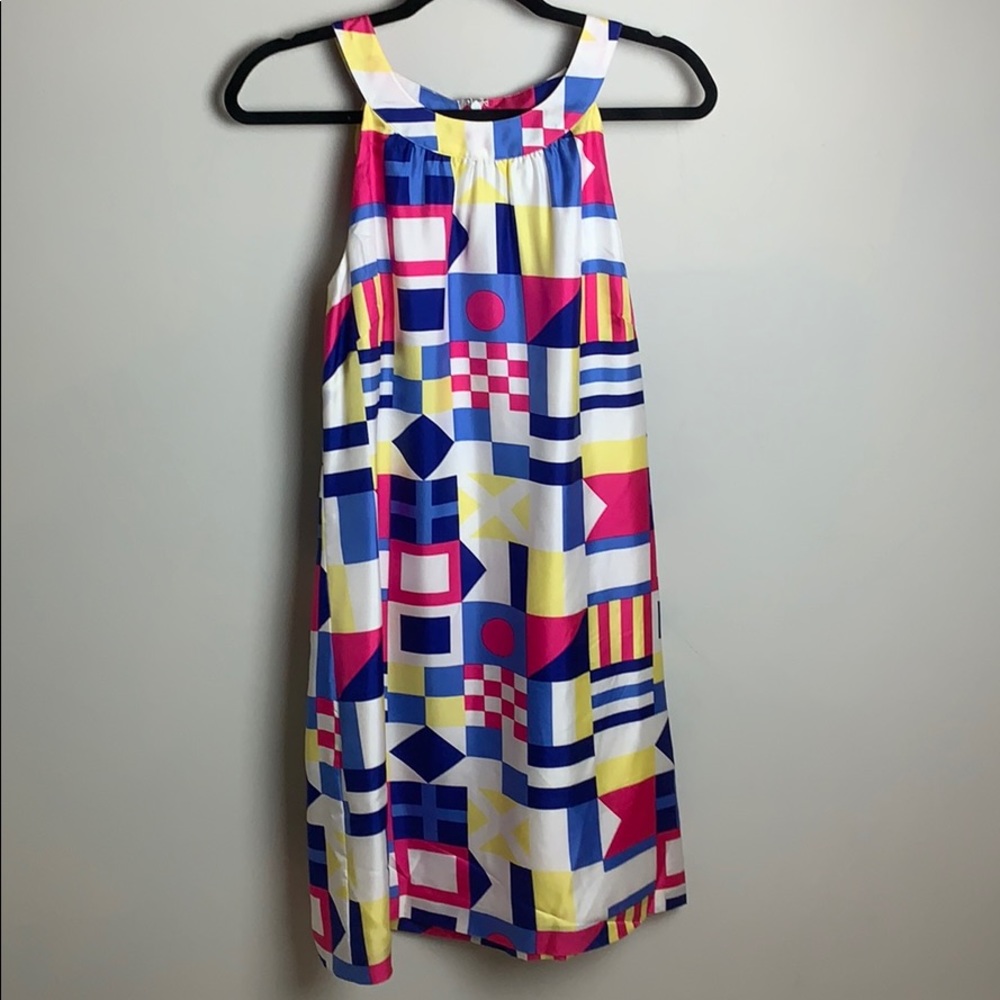 Vineyard Vines Nautical flag silk dress size 10